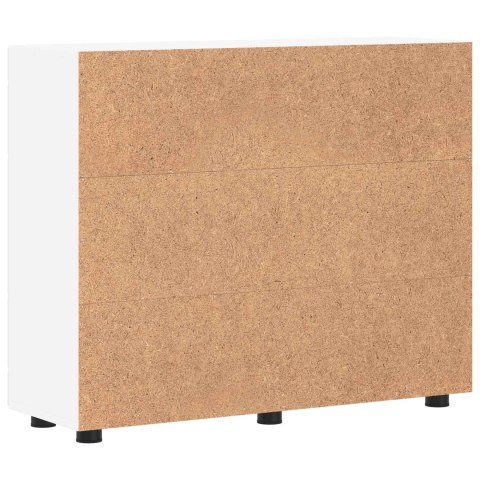 VidaXL Drewniana szafka z przechowywaniem Biały 88,5 x 30,5 x 73 cm