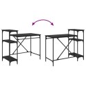 VidaXL Biurko Czarny Dąb 105 x 50 x 90 cm Materiał drewnopochodny