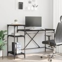 VidaXL Biurko Czarny Dąb 135 x 50 x 90 cm Materiał drewnopochodny
