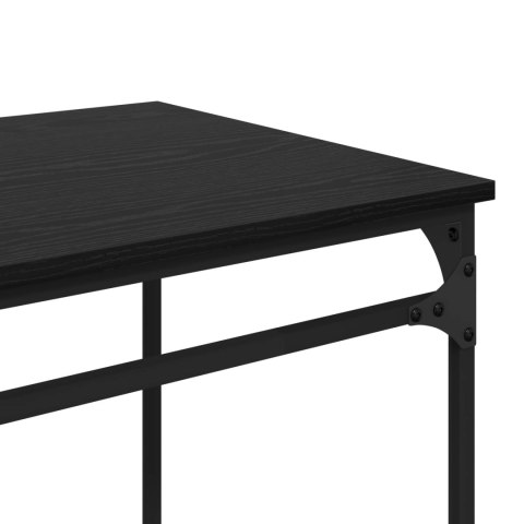VidaXL Biurko Czarny Dąb 135 x 50 x 90 cm Materiał drewnopochodny