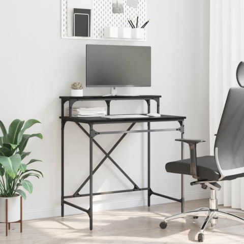 VidaXL Biurko Czarny Dąb 80 x 50 x 90 cm Materiał drewnopochodny