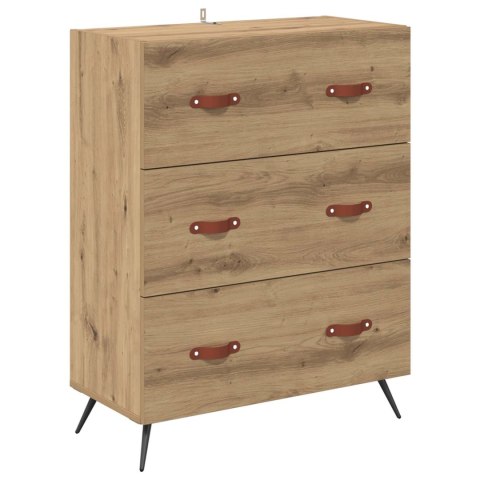 VidaXL Komoda z szufladami Dąb Rzemieślniczy 69,5 x 34 x 90 cm