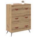 VidaXL Komoda z szufladami Dąb Rzemieślniczy 69,5 x 34 x 90 cm