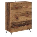 VidaXL Komoda z szufladami z szufladą Stare drewno 69,5 x 34 x 90 cm