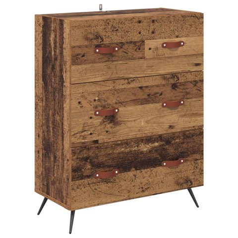 VidaXL Komoda z szufladami z szufladą Stare drewno 69,5 x 34 x 90 cm