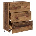 VidaXL Komoda z szufladami z szufladą Stare drewno 69,5 x 34 x 90 cm