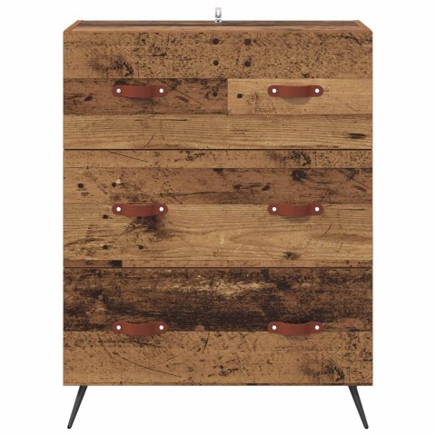 VidaXL Komoda z szufladami z szufladą Stare drewno 69,5 x 34 x 90 cm