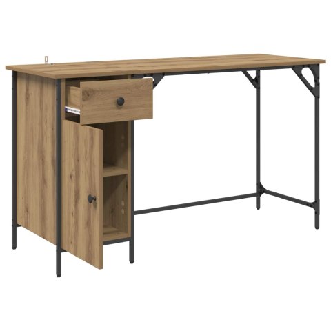 VidaXL Biurko komputerowe Dąb rzemieślniczy 131 x 48 x 75 cm