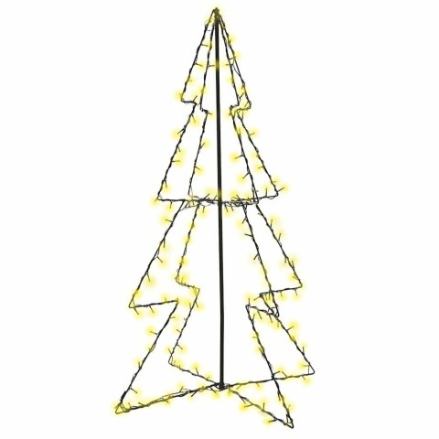 VidaXL Ozdoba świąteczna LED w kształcie choinki, 160 LED, 78x120 cm