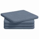 VidaXL Poduszki na siedziska 4 pcs Niebieski 40 x 40 x 3 cm
