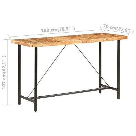 STOLIK BAROWY 180X70X107CM LITE DREWNO AKACJOWE