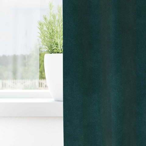 VidaXL Zasłony zaciemniające 2 pcs Ciemna zieleń 140 x 175 cm Aksamit