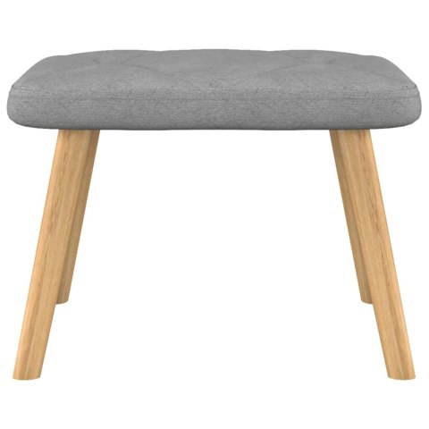 FOTEL Z PODNÓŻKIEM 62X685X96CM JASNOSZARY TKANINA