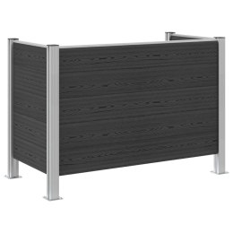 OGRODZENIE NA KOSZ NA ŚMIECI SZARY 161X85X115CM