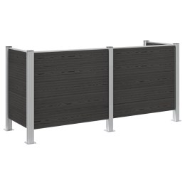 OGRODZENIE NA KOSZ NA ŚMIECI SZARY 237X85X115CM