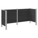 OGRODZENIE NA KOSZ NA ŚMIECI SZARY 237X85X115CM