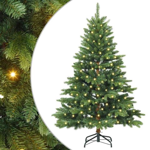 VidaXL Sztuczna choinka z 150 diodami LED Zielony 150 cm PE i PVC