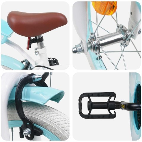 VidaXL Rower Dziecięcy 12 Cali dla dzieci w wieku 2-4 lata Biały