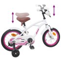 VidaXL Rower Dziecięcy 12 Cali dla dzieci w wieku 2-4 lata Biały