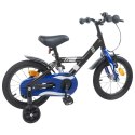 VidaXL Rower Dziecięcy 12 Cali dla dzieci w wieku 2-4 lata Czarny