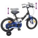 VidaXL Rower Dziecięcy 12 Cali dla dzieci w wieku 2-4 lata Czarny