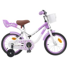 VidaXL Rower Dziecięcy 12 Cali dla dzieci w wieku 2-4 lata Fioletowy