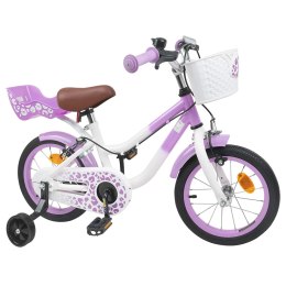 VidaXL Rower Dziecięcy 12 Cali dla dzieci w wieku 2-4 lata Fioletowy