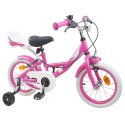 VidaXL Rower Dziecięcy 12 Cali dla dzieci w wieku 2-4 lata różowy