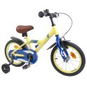 VidaXL Rower Dziecięcy 12 Cali dla dzieci w wieku 2-4 lata żółty