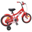 VidaXL Rower Dziecięcy 14 Cali dla dzieci w wieku 3-5 lat czerwony