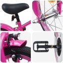 VidaXL Rower Dziecięcy 16 Cali dla dzieci w wieku 4-6 lat Ciemny Róż