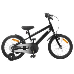 VidaXL Rower Dziecięcy 16 Cali dla dzieci w wieku 4-6 lat Czarny