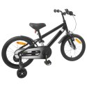 VidaXL Rower Dziecięcy 16 Cali dla dzieci w wieku 4-6 lat Czarny
