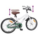 VidaXL Rower Dziecięcy 18 Cali dla dzieci w wieku 5-7 lat Biały