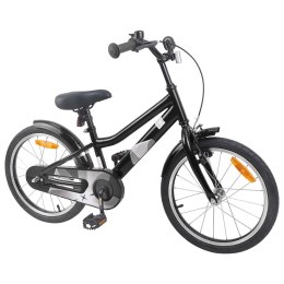 VidaXL Rower Dziecięcy 18 Cali dla dzieci w wieku 5-7 lat Czarny