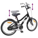 VidaXL Rower Dziecięcy 18 Cali dla dzieci w wieku 5-7 lat Czarny