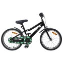 VidaXL Rower Dziecięcy 18 Cali dla dzieci w wieku 5-7 lat Czarny