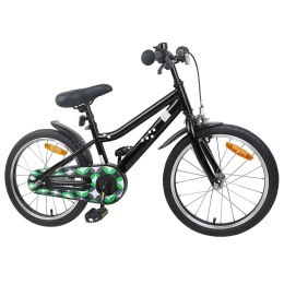 VidaXL Rower Dziecięcy 18 Cali dla dzieci w wieku 5-7 lat Czarny