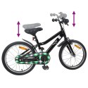 VidaXL Rower Dziecięcy 18 Cali dla dzieci w wieku 5-7 lat Czarny