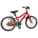 VidaXL Rower Dziecięcy 18 Cali dla dzieci w wieku 5-7 lat czerwony