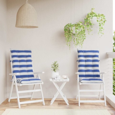 VidaXL Poduszka na zewnątrz 2 pcs Niebieski i biały 120 x 50 x 7 cm