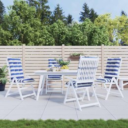 VidaXL Poduszka na zewnątrz 4 pcs Niebieski i biały 120 x 50 x 7 cm