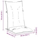 VidaXL Poduszka na zewnątrz 4 pcs Niebieski i biały 120 x 50 x 7 cm