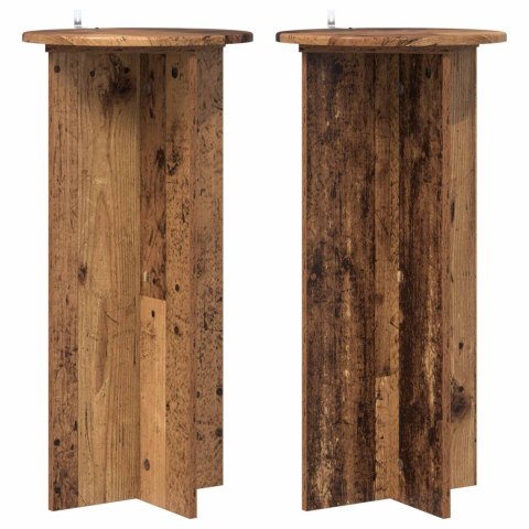 VidaXL Stojak na rośliny 2 pcs Stare drewno 40 x 40 x 80 cm