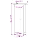 VidaXL Stojak na rośliny 2 pcs Stare drewno 40 x 40 x 80 cm