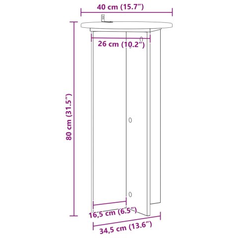 VidaXL Stojak na rośliny 2 pcs Stare drewno 40 x 40 x 80 cm