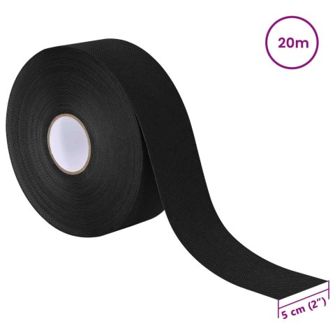 VidaXL Taśma do sztucznej trawy samoprzylepna Czarny 5 cm x 20 m