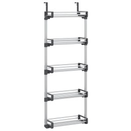 VidaXL Organizer na drzwi z 5 półkami, 52x20x135 cm, aluminium