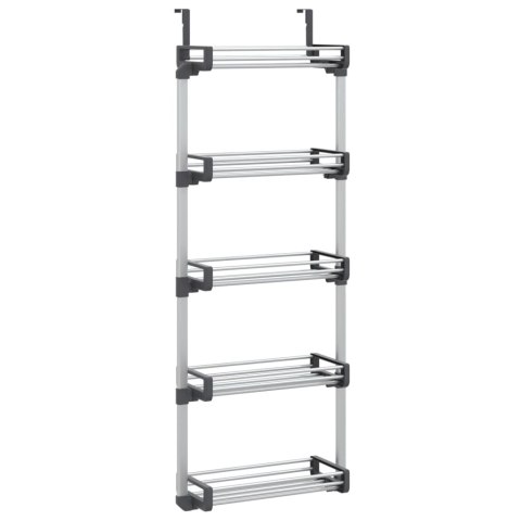 VidaXL Organizer na drzwi z 5 półkami, 52x20x135 cm, aluminium