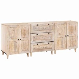 VidaXL Bufet 3 pcs Biały 180 x 33,5 x 75 cm lite drewno mango